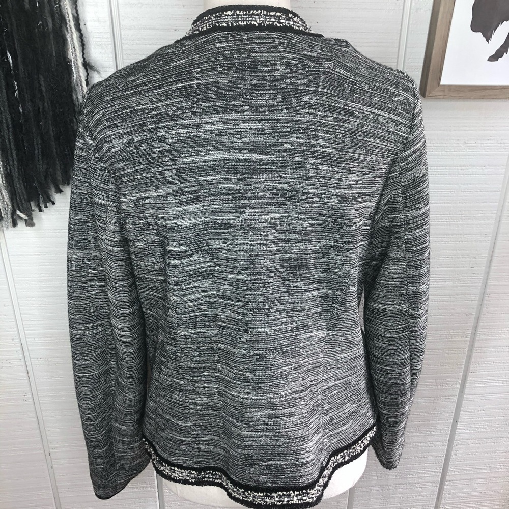 Talbots black and gray marled open front blazer - Picture 7 of 7